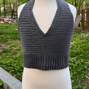 Gray V Neck Halter